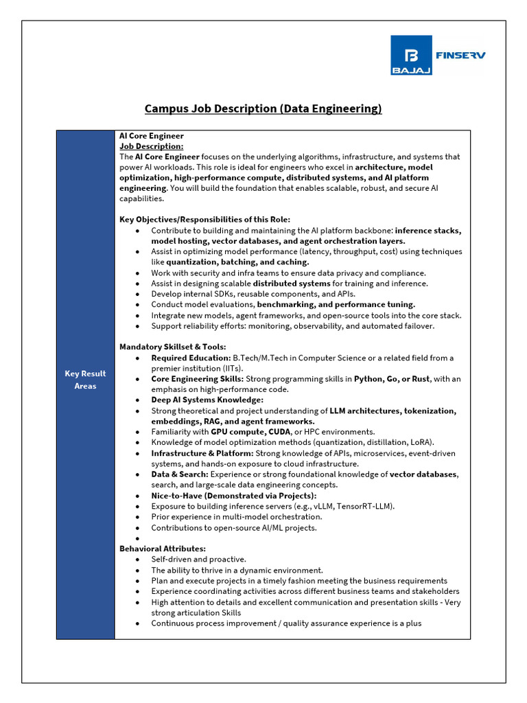 AI Engineering Job Descriptions | PDF | Artificial Intelligence ...