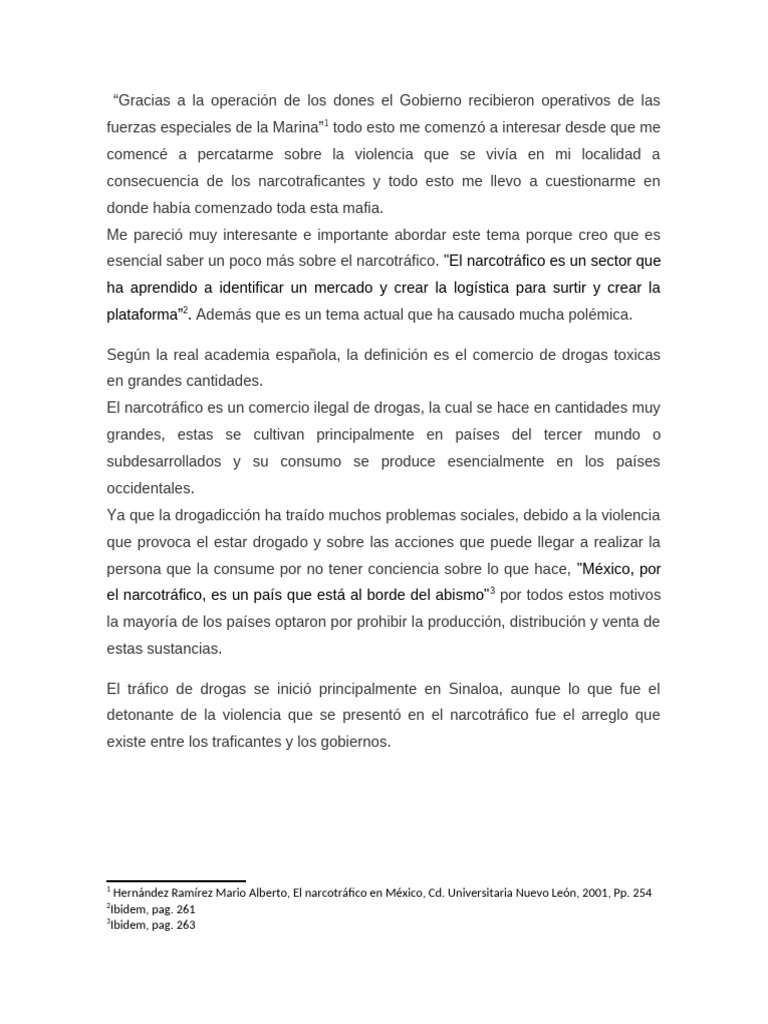 Narcotráfico en México: Historia y Violencia | PDF | Cartel de Sinaloa ...