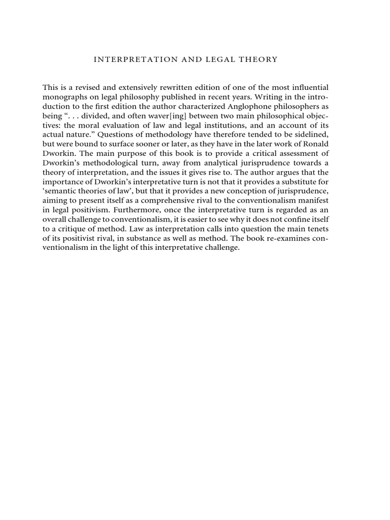 136839827 Andrei Marmor Interpretation and Legal Theory | PDF ...