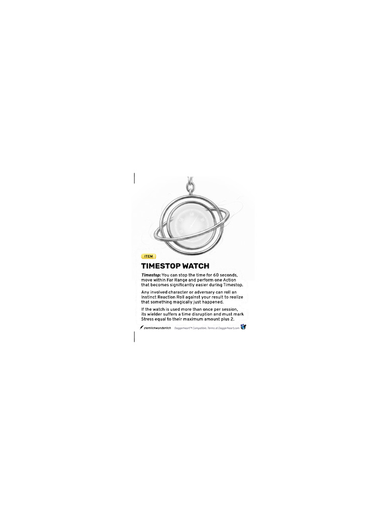A4 - Timestop Watch | PDF