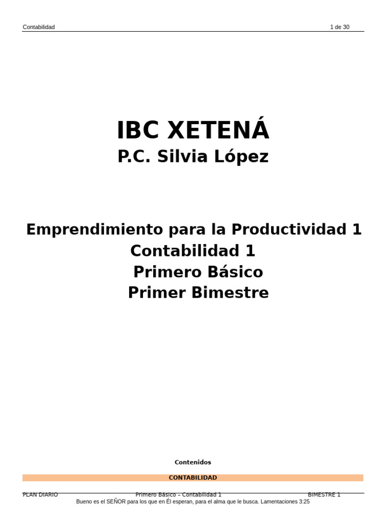 Contabilidad Primero | PDF | Contabilidad | Estado financiero