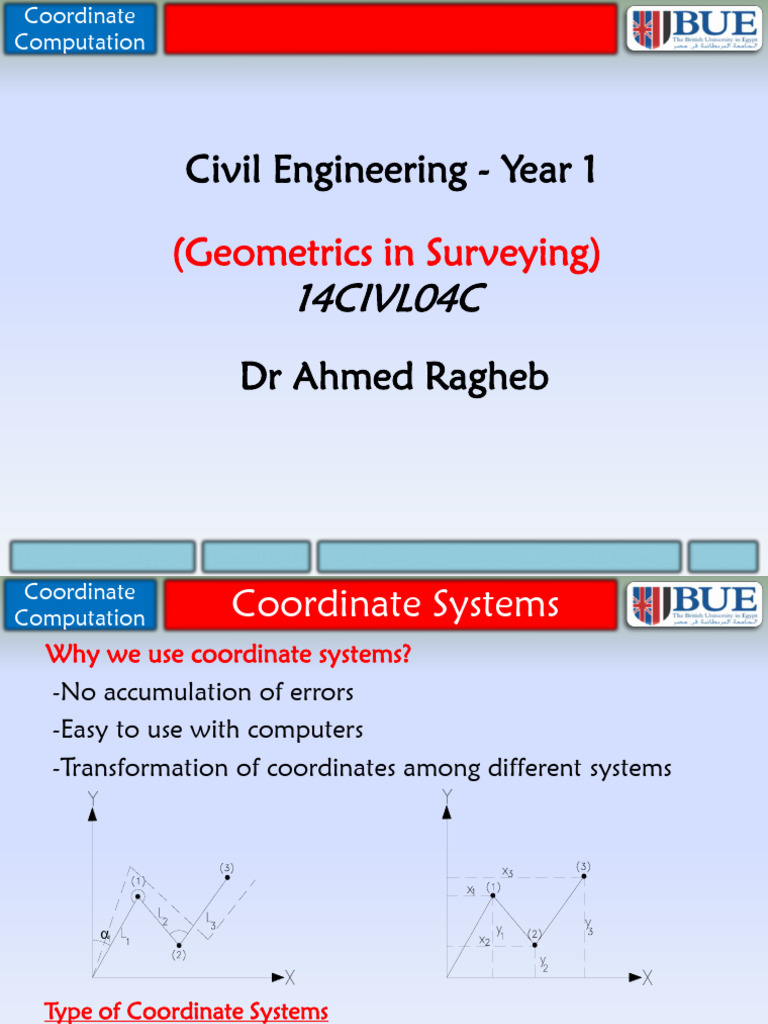 Coordinate Computation in Surveying | PDF | Coordinate System ...