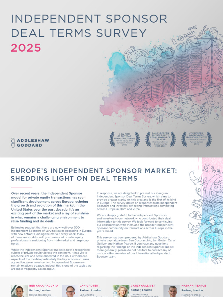 Independent Sponsor Deal Terms Survey 2025 | PDF | Interest | Carried ...