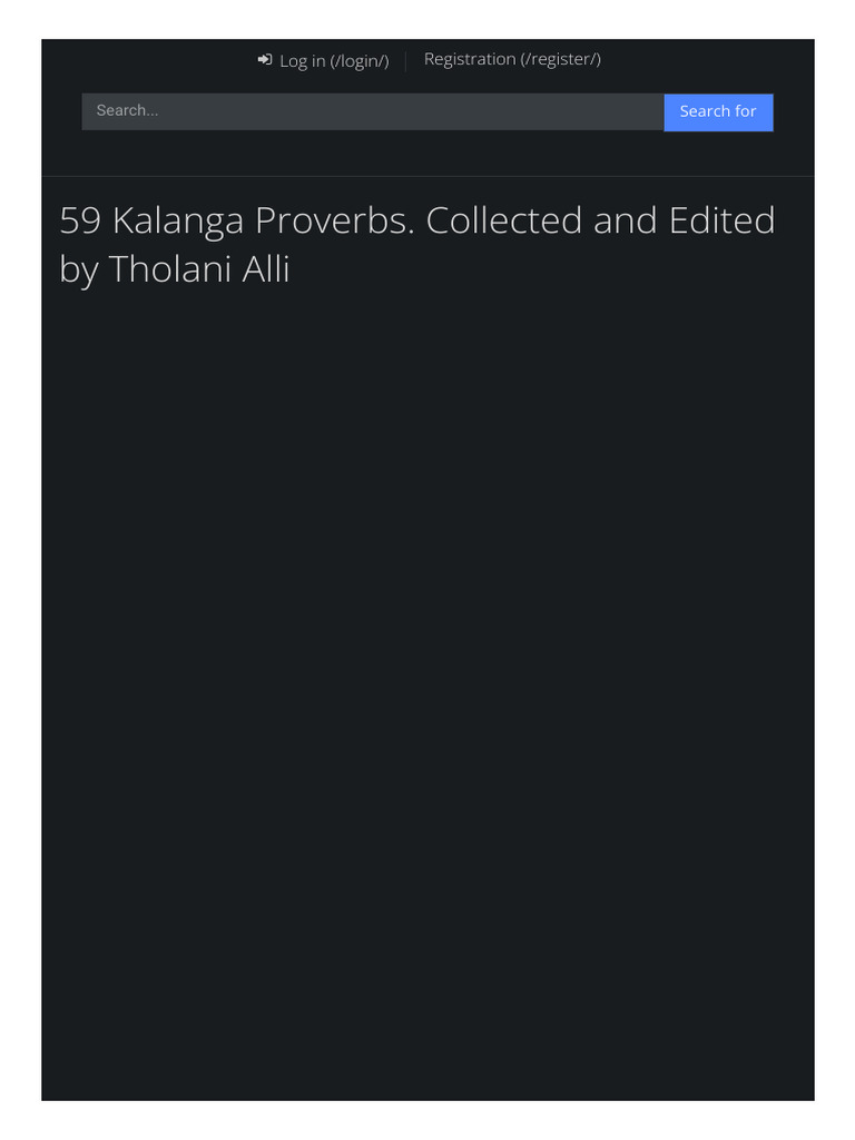 59 Kalanga Proverbs Collection | PDF | Jesus | Gospel Of John