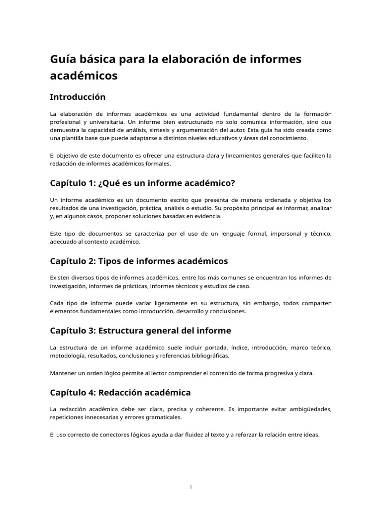 Guía para elaborar informes académicos | PDF | Estilo apa | Caso de estudio