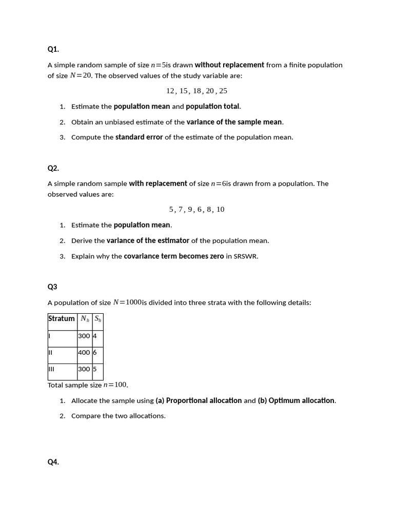 Practical Major | PDF | Sampling (Statistics) | Estimator