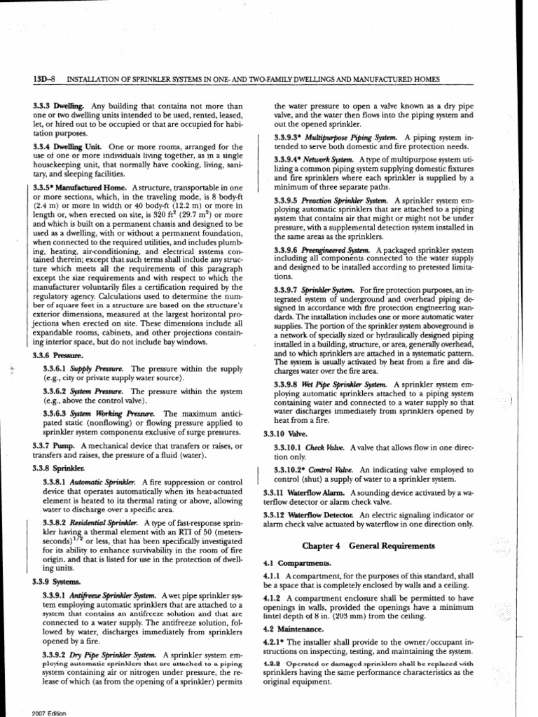 Nfpa 13d-2 | PDF