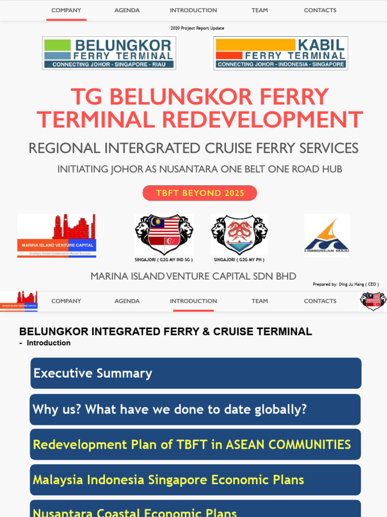 Nusantara Integrated Ferry & Cruise Plans | PDF | Ferry | Singapore