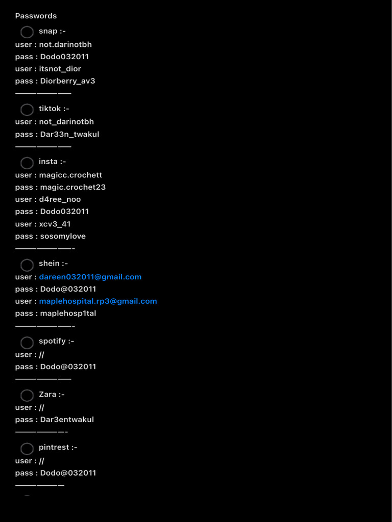 Passwords | PDF