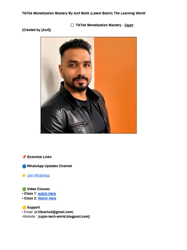 TikTok Monetization Mastery Course | PDF