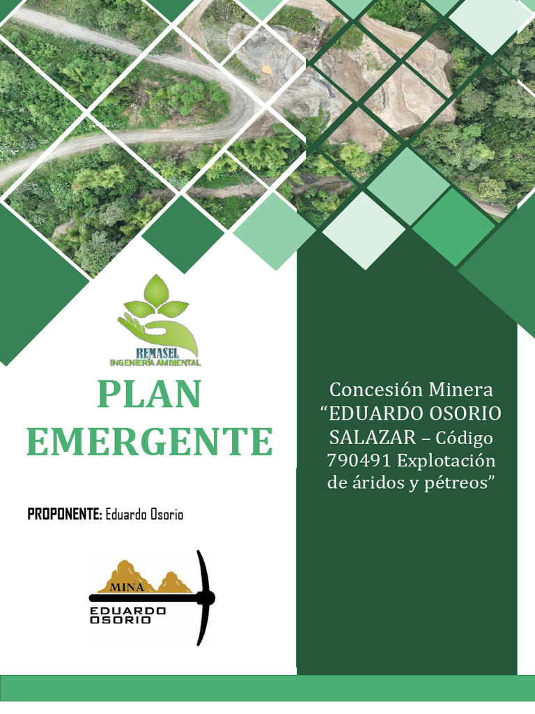 Plan Emergente - Concesión Minera | PDF | Minería | Sustentabilidad