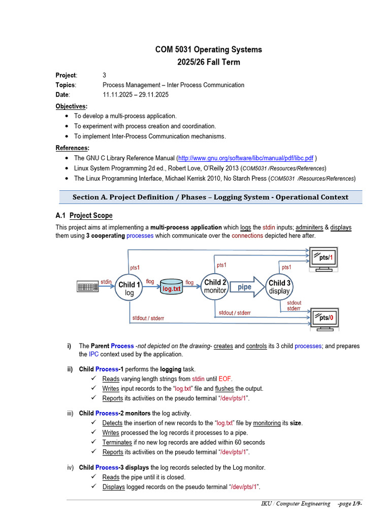 Prj3 - Process Man - IPC | PDF | Process (Computing) | Computer File