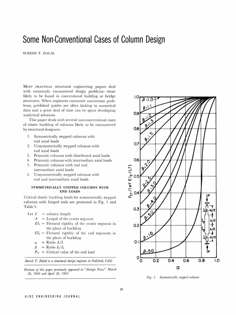 Some Non-Conventional Cases of Column Design Dalal 1969 x | PDF ...