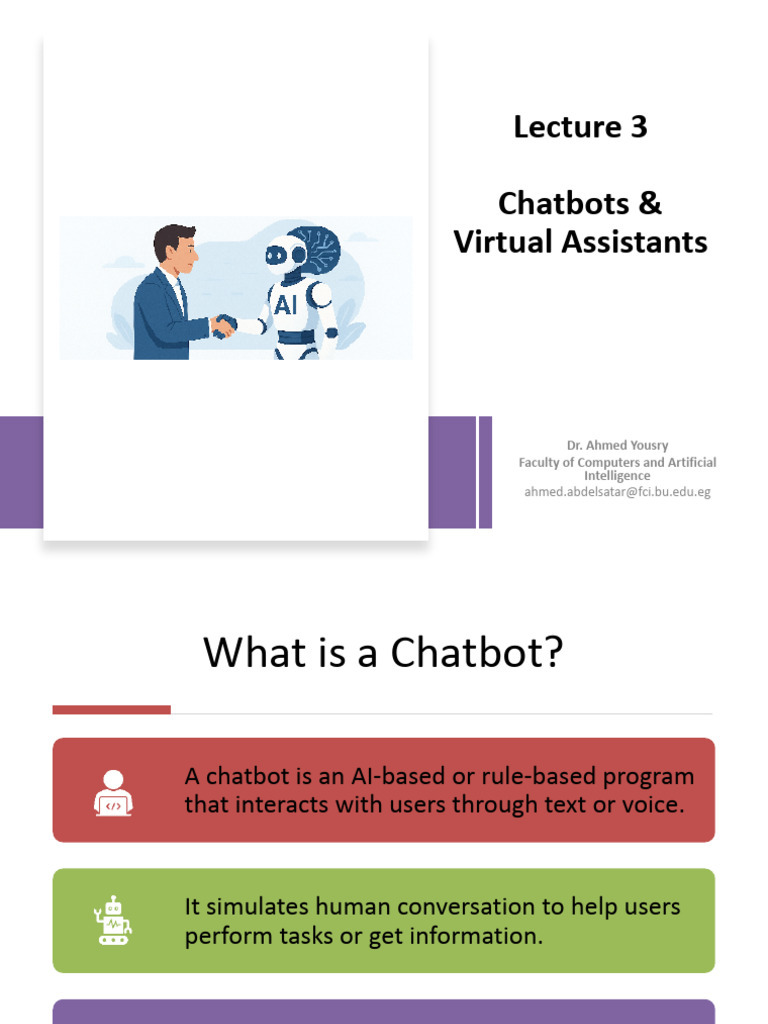 Chatbots and Virtual Assistants Overview | PDF | Siri | Artificial ...