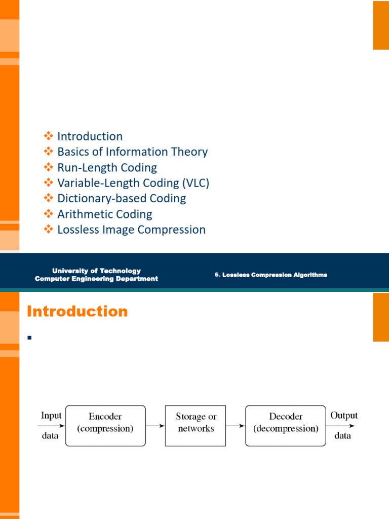 Lossless Compression Algorithms: Content | PDF | Data Compression | Code
