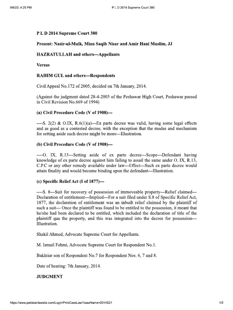 PLD 2014 SC 380 | PDF