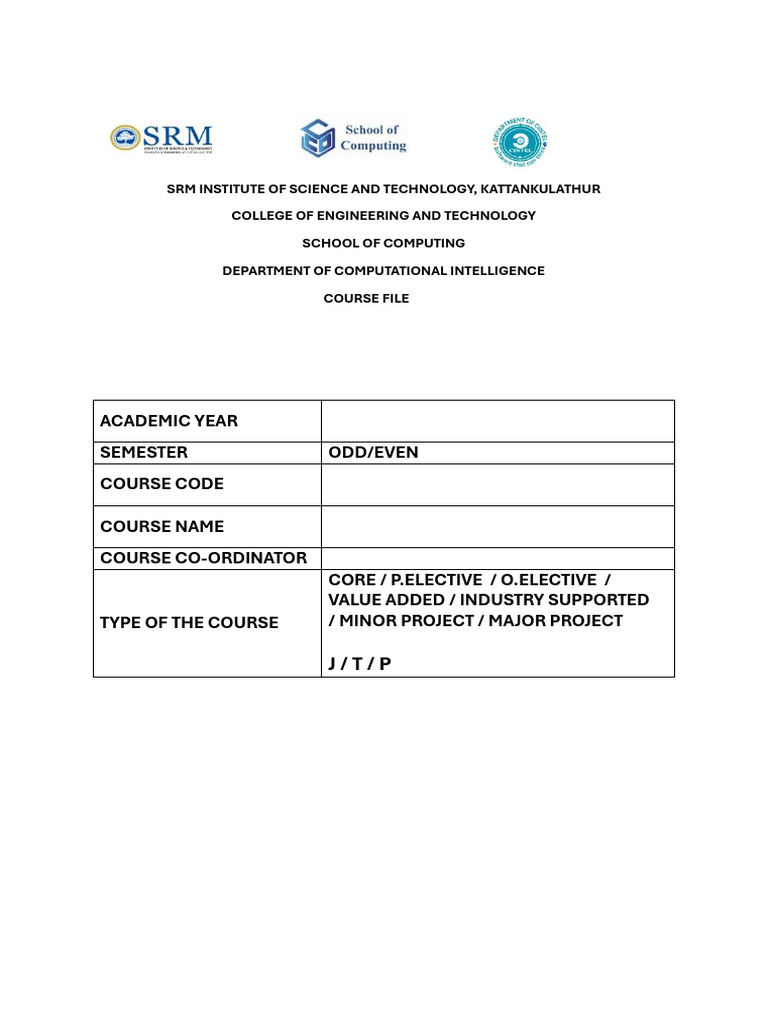 Course File for Computational Intelligence | PDF