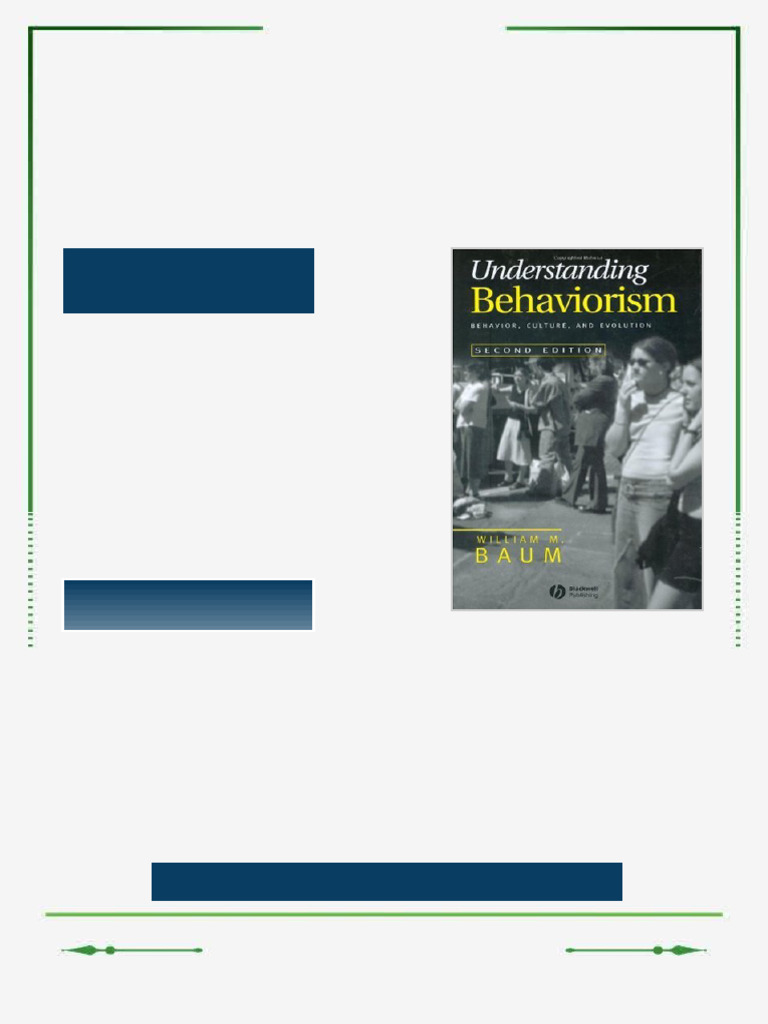 Understanding Behaviorism Behavior Culture and Evolution 2nd Edition ...