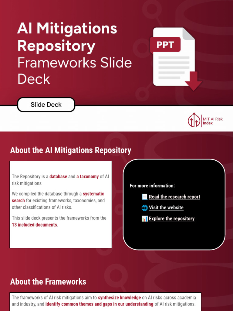 AI Risk Mitigations Frameworks Overview | PDF | Risk Management ...