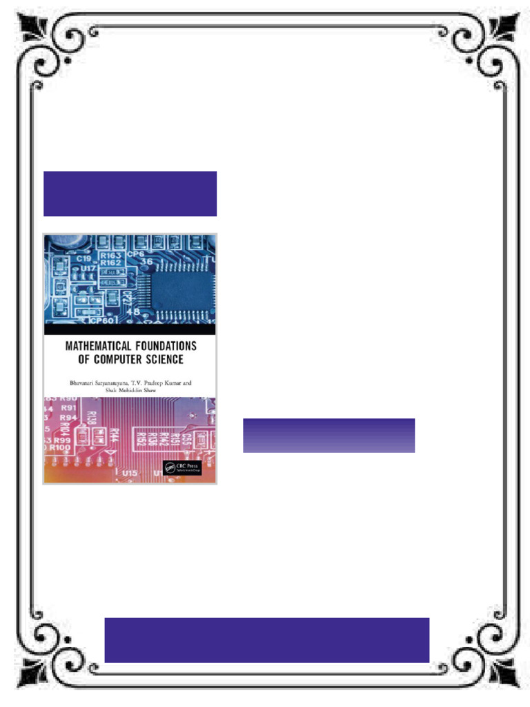 Mathematical Foundations of Computer Science 1st Edition Satyanarayana ...