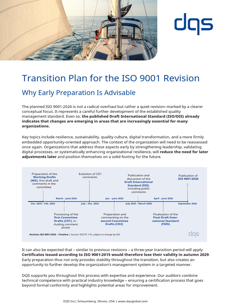ISO 9001:2026 Transition Plan Guide | PDF | Internal Audit | Audit