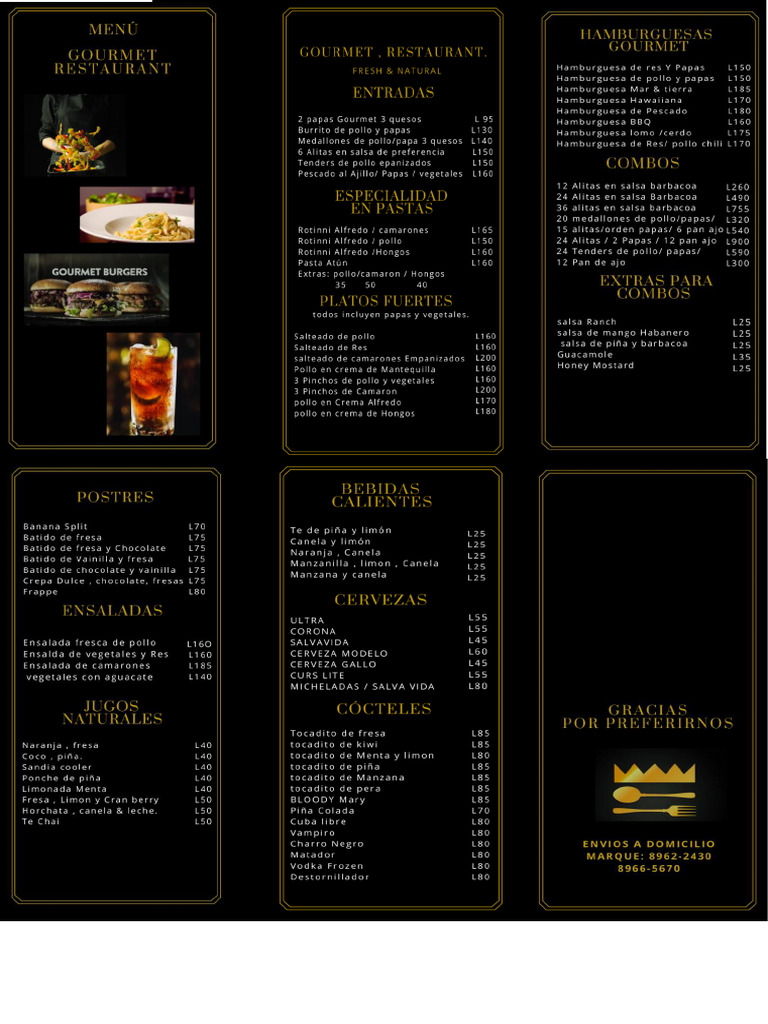 Menu Gourmet | PDF