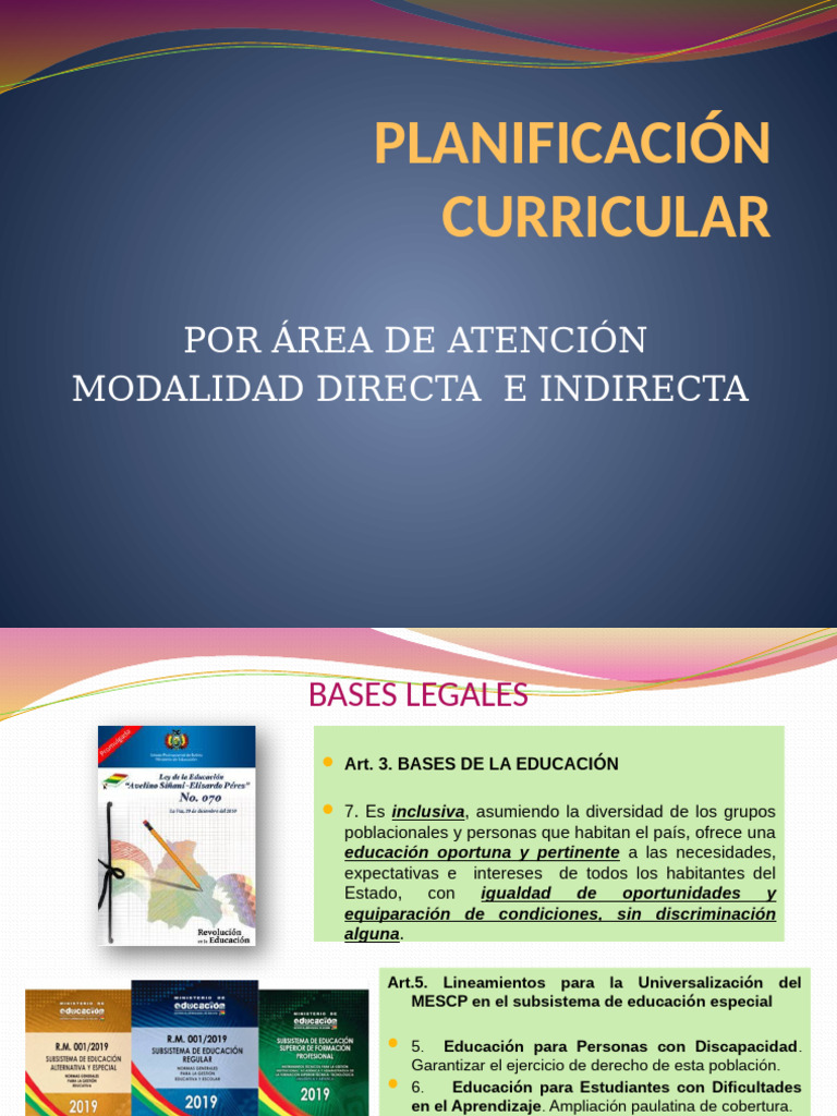Planificación Curricular Inclusiva 2023 | PDF | Plan de estudios ...