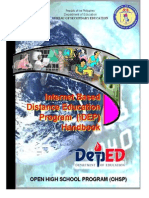 Internet Based Distance Education Program (IDEP) Handbook OPEN HIGHSCHOOL PROGRAM