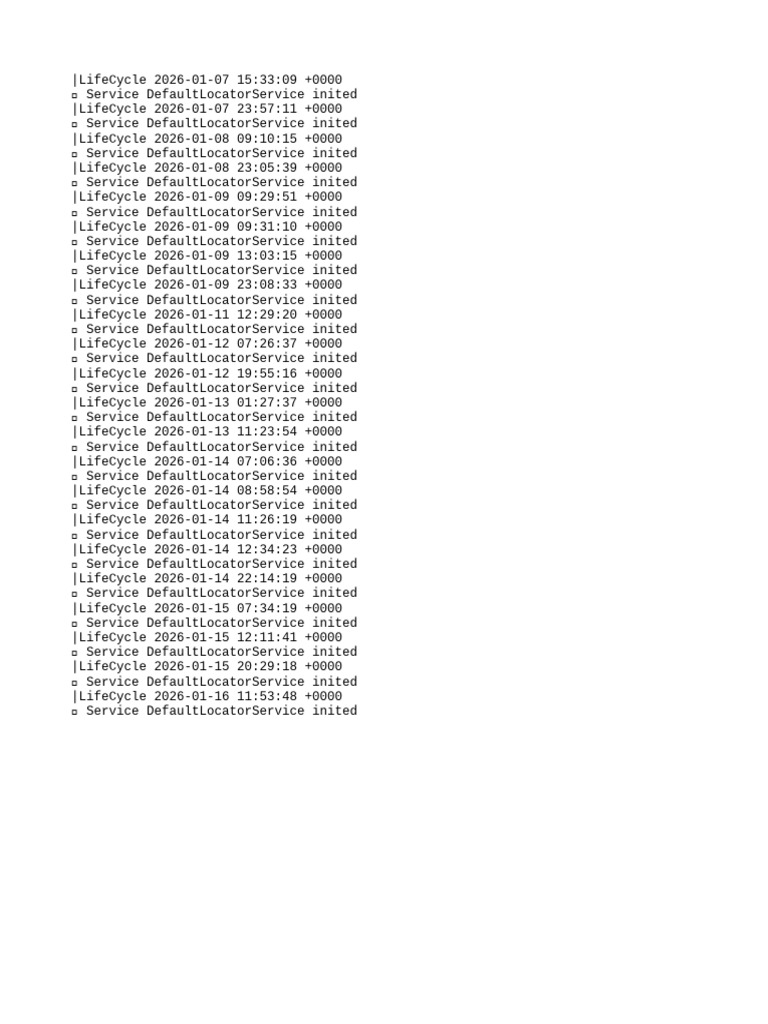 DefaultLocatorService Initialization Logs | PDF