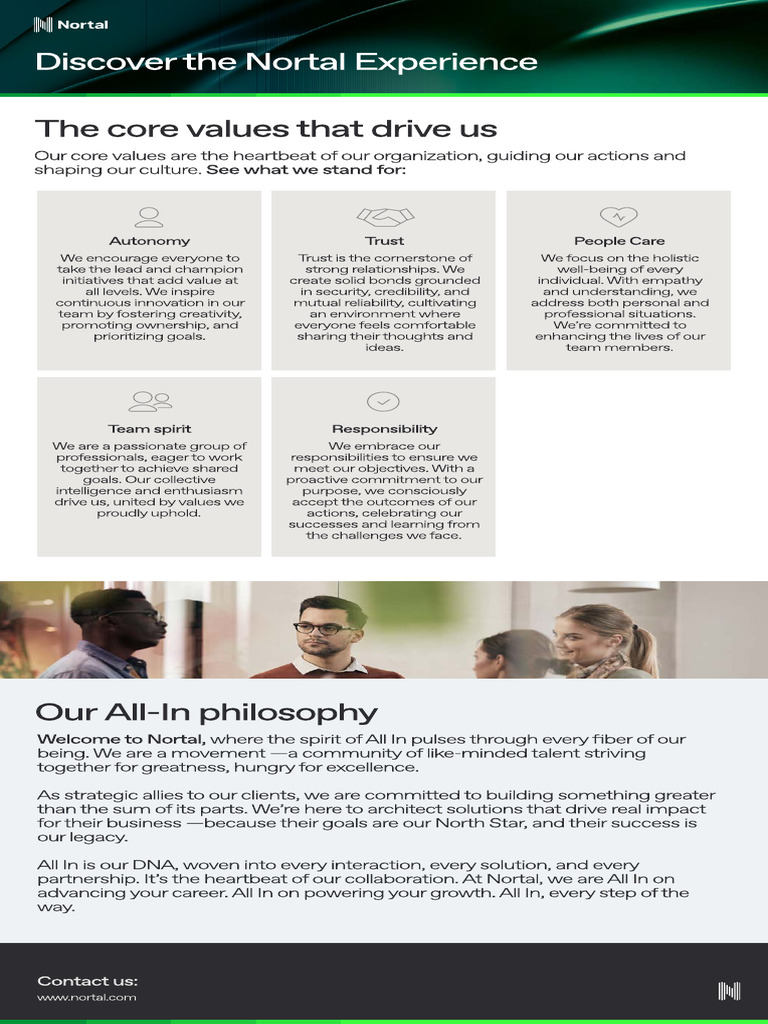 Nortal's Core Values and Benefits | PDF | Parental Leave | Team Building