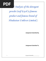 Download SWOT Analysis of the Detergent Powder Surf Excel by Dinesh SN9823405 doc pdf
