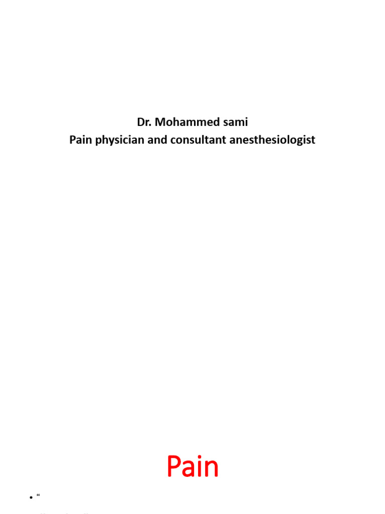 Understanding Pain Processing Mechanisms | PDF | Pain | Stimulus ...