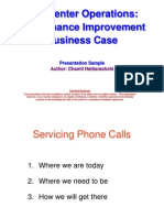 Call Center Operations Improvement Business Case - Sample Presentation