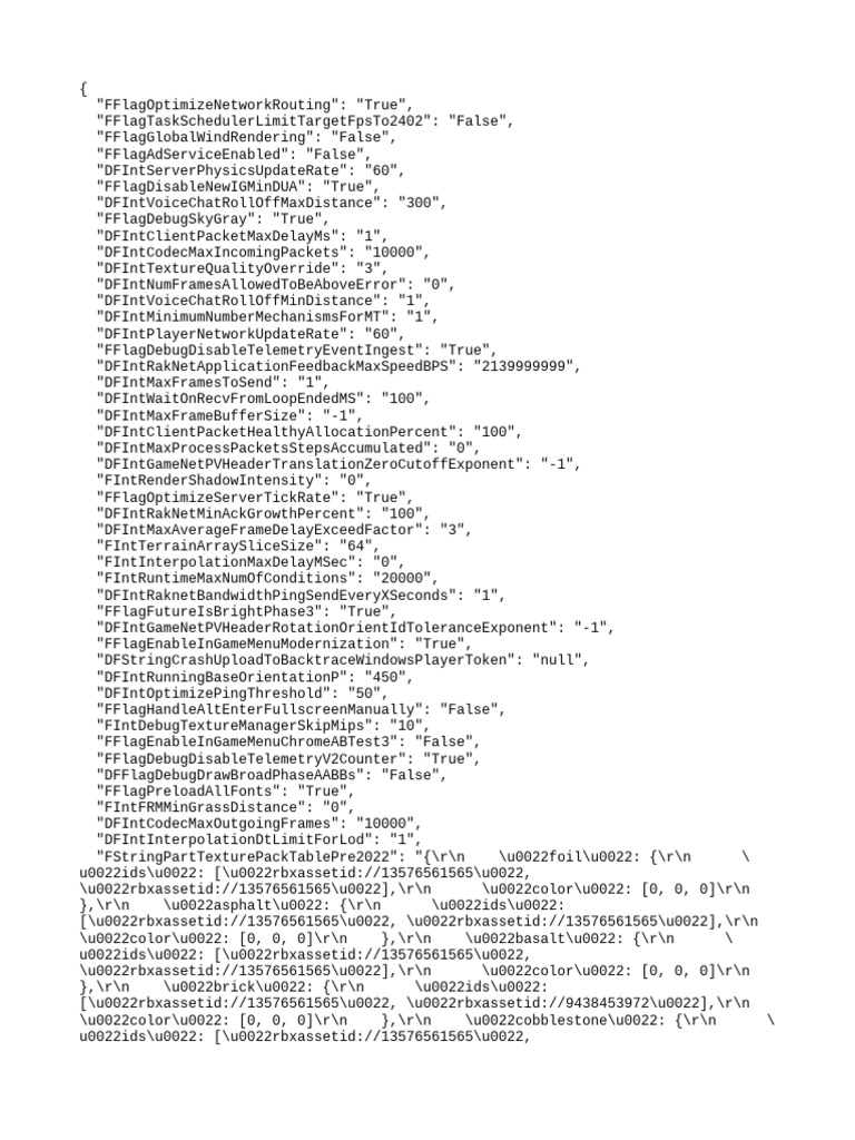 Document of Game Configuration Flags | PDF