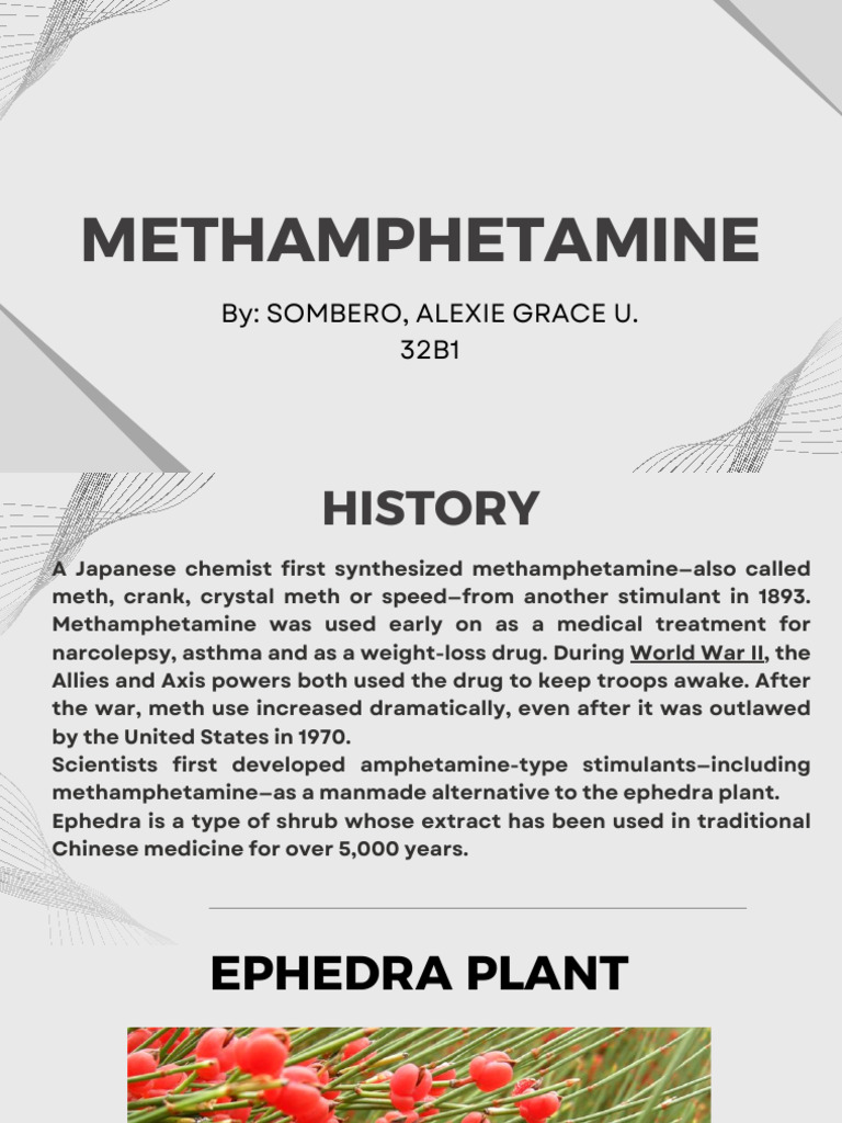 History and Effects of Methamphetamine | PDF | Methamphetamine | Stimulant