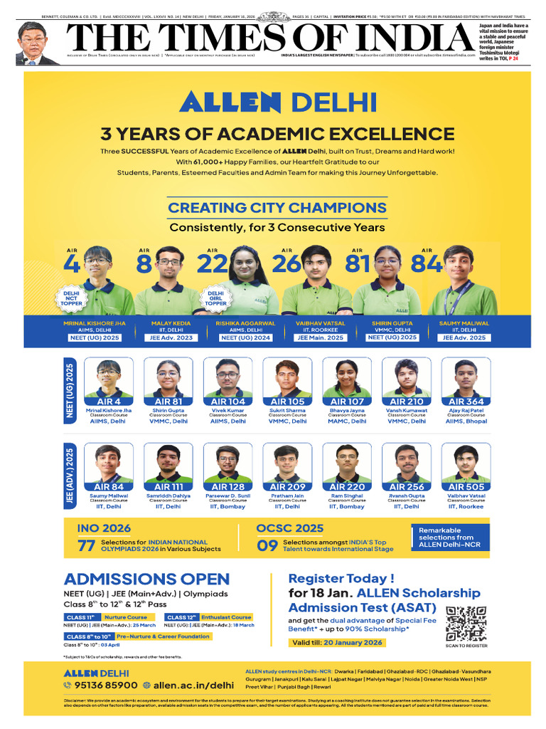 TOID - Delhi Times - 16-01-2026_c | PDF