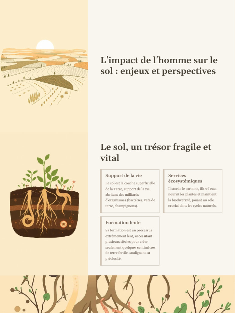 Impact humain sur les sols : enjeux clés | PDF | Sol (pédologie ...