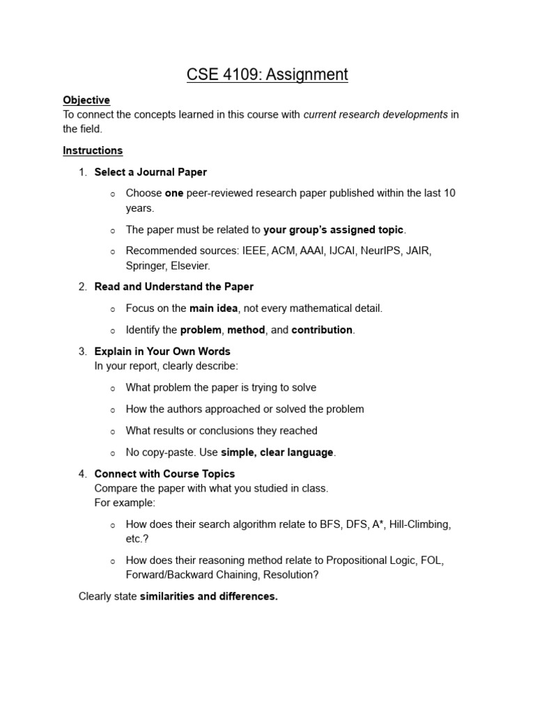 CSE 4109 Assignment | PDF | Knowledge Representation And Reasoning ...