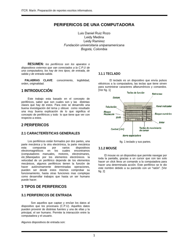 Trabajo Original Perifericos | PDF | Periférico | Hardware de la ...