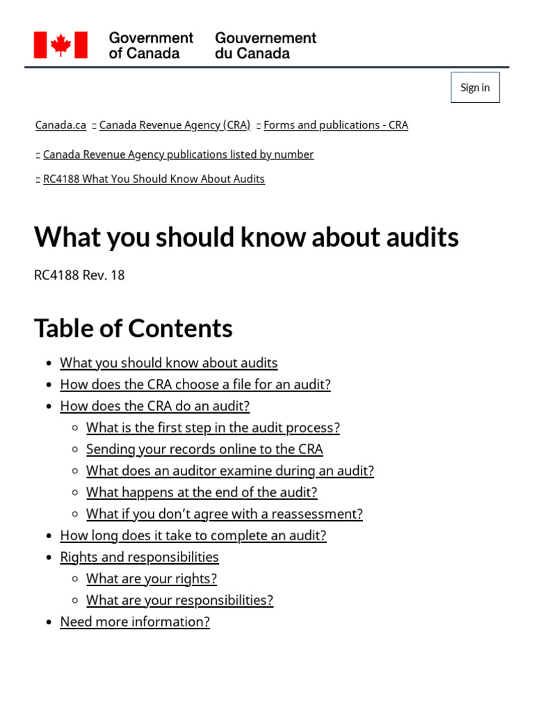Understanding CRA Audit Processes | PDF
