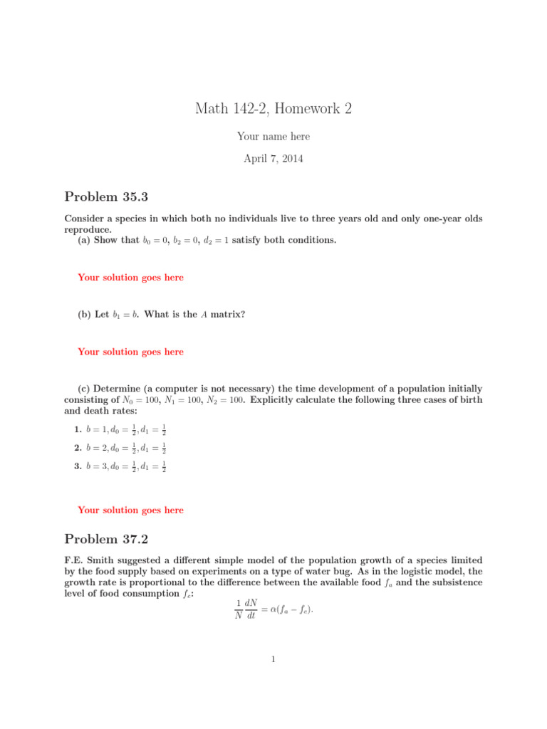 Homework 2 | PDF | Mathematical Objects | Applied Mathematics