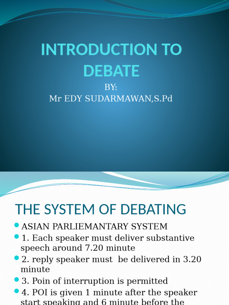 Asian Parliamentary Debate Guide | PDF | Argument