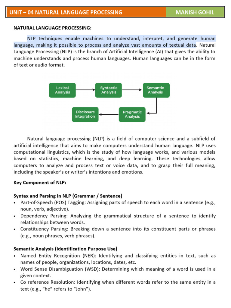 Natural Language Processing Techniques | PDF | Phrase | Parsing