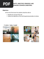 First Aid Objectives and Principles Guide | PDF | First Aid | Emergency