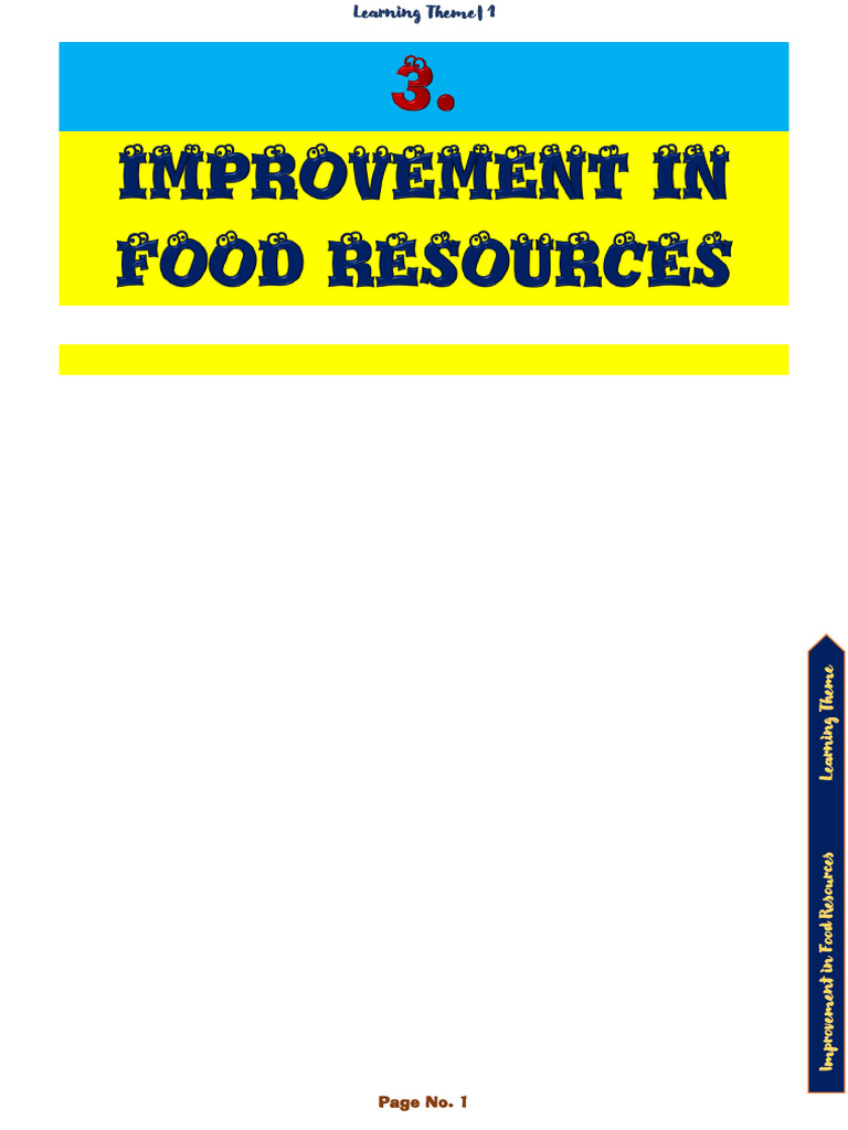 Improvement in Food Resources | PDF | Plant Nutrition | Agriculture