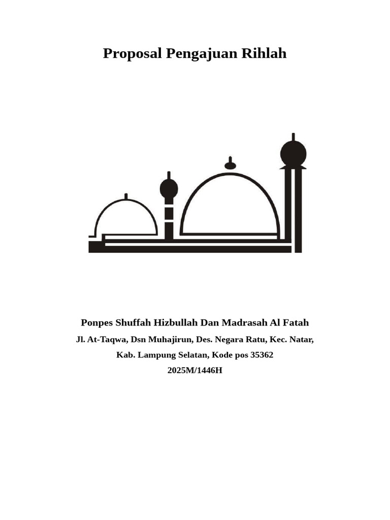 Proposal Pengajuan Rihlah (AutoRecovered) | PDF