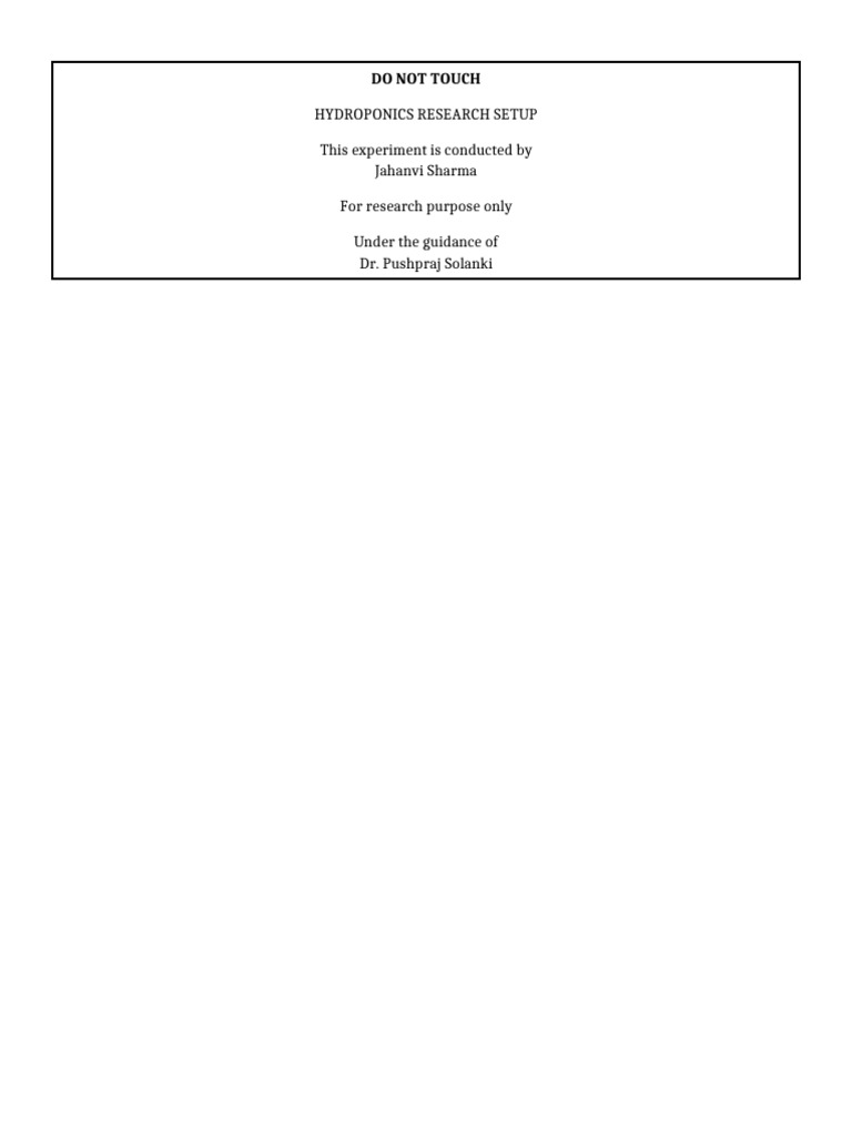 Hydroponics Research Label A4 Multiple (1) | PDF