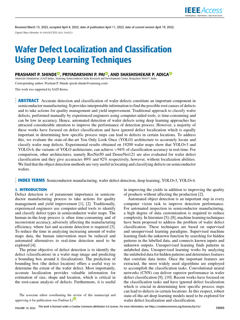 Wafer Defect Localization and Classification Using Deep Learning ...