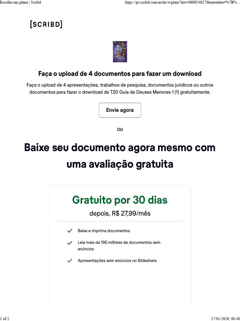 Baixe Documentos no Scribd Gratuitamente | PDF