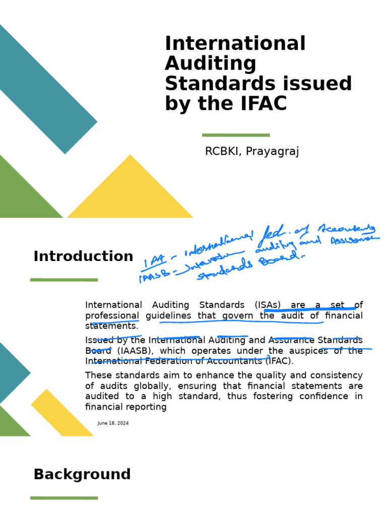 International Auditing Standards Overview | PDF | Audit | Internal Control